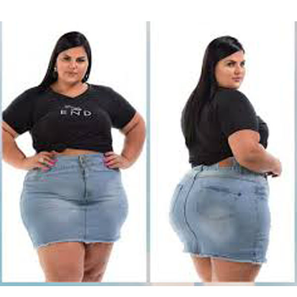 Saia Jeans Moda Maior